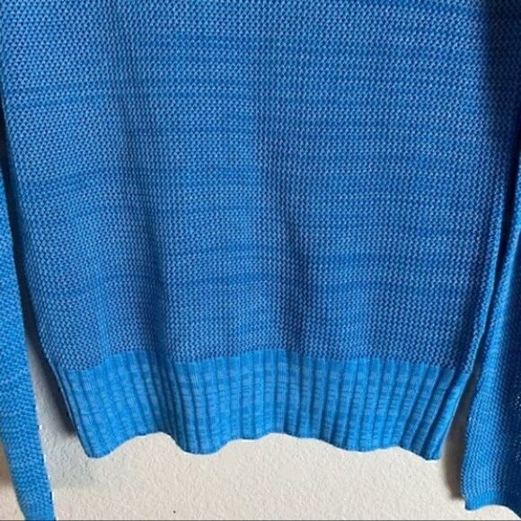 J & J netted sweater blue XS Minimalist simple modern neutral capsule timeless - Picture 8 of 12